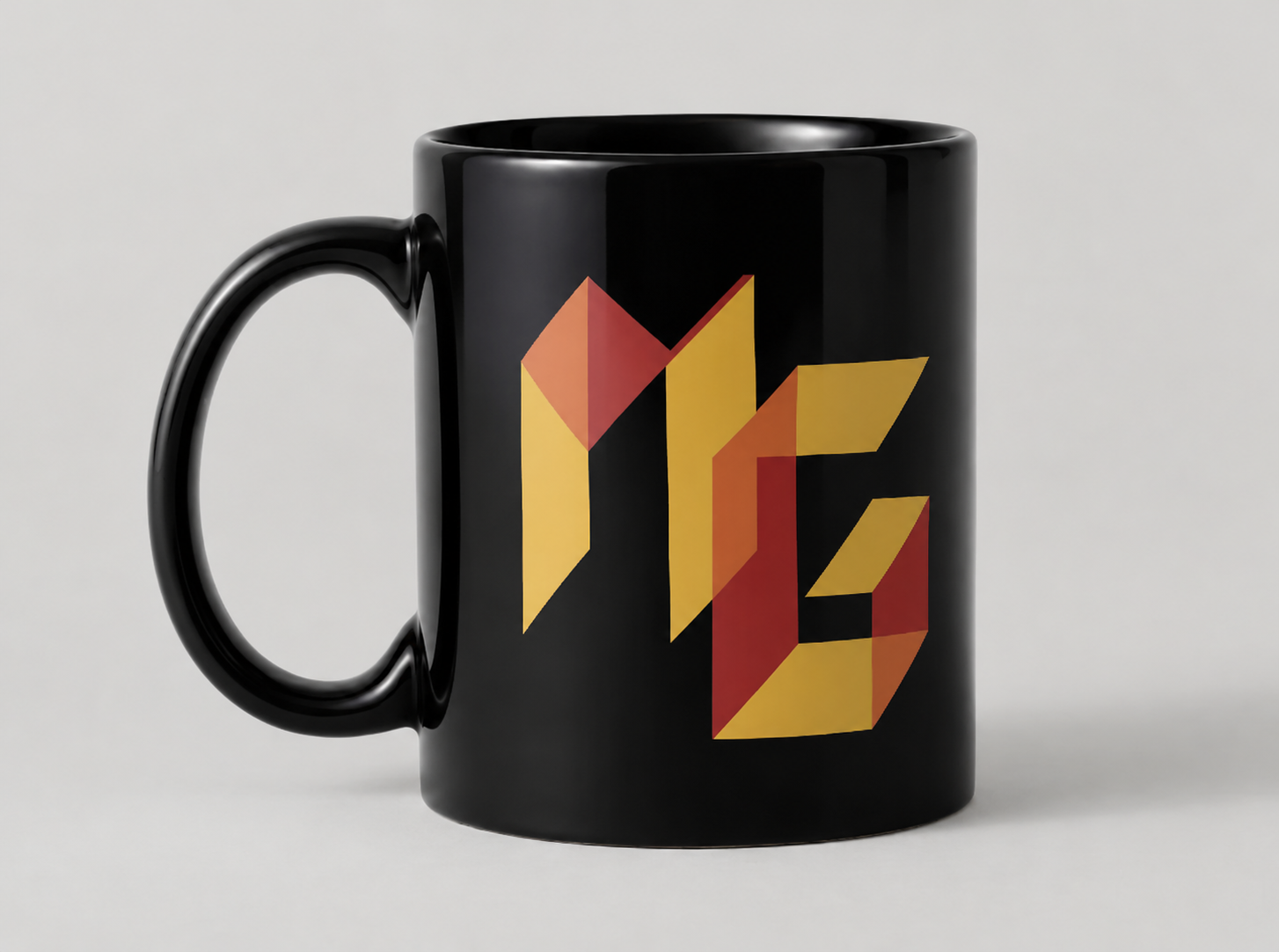 Black Logo Mug with the Maroon and Gold Labs logo