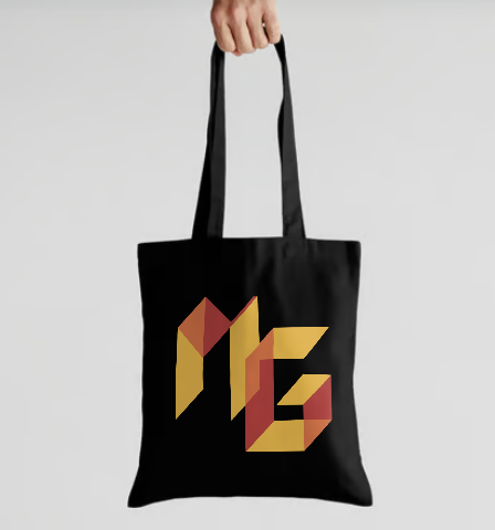 Black Logo Tote Bag with the Maroon and Gold Labs logo