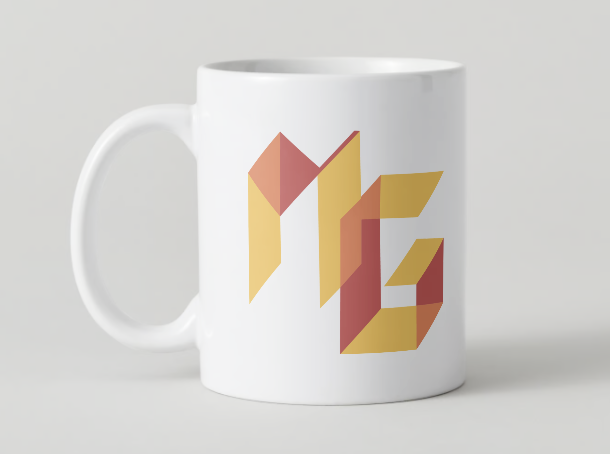White Logo Mug with the Maroon and Gold Labs logo